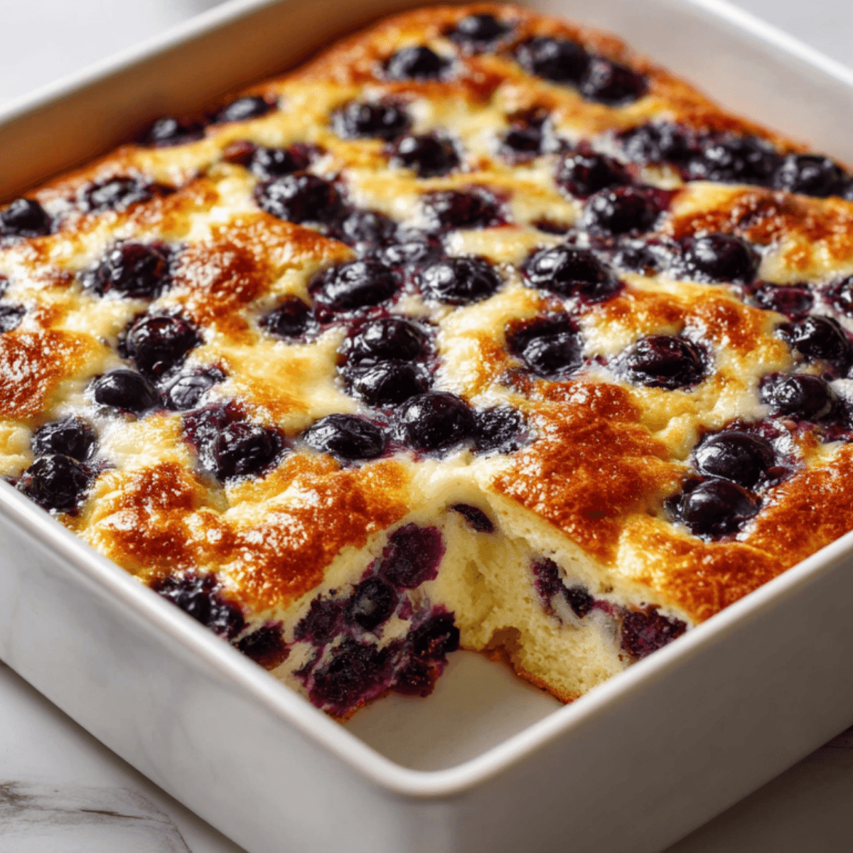 4-Step Fluffy Blueberry Cottage Cheese Breakfast Bake 4-Step Fluffy Blueberry Cottage Cheese Breakfast Bake